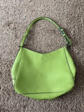 Mondani Lime Green Leather Shoulder Tote